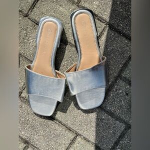 Fashion Nova Metallic Silver Sandals